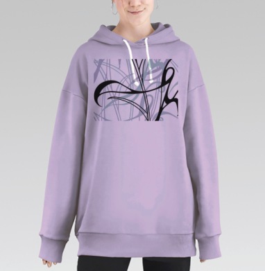 Ростки, Hoodie Long Oversize Fiolet