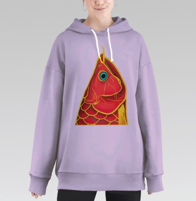 Розовая сакана, Hoodie Long Oversize Fiolet