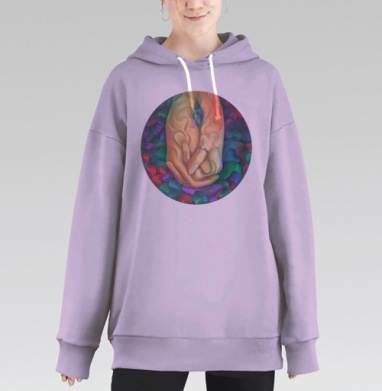 Руки, Hoodie Long Oversize Fiolet
