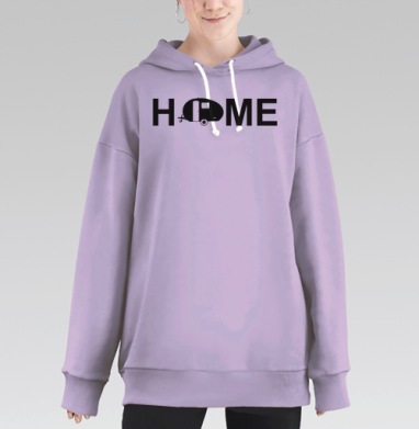 Самоделка logo_home_05.png, Hoodie Long Oversize Fiolet
