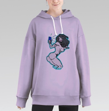 Селфи, Hoodie Long Oversize Fiolet