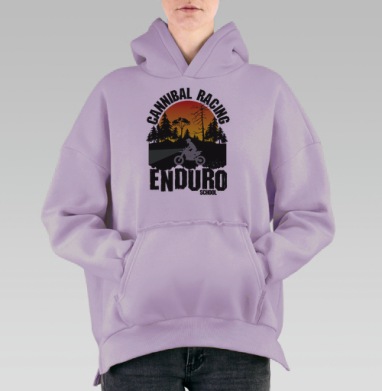 Школа эндуро, Hoodie Oversize Fiolet, утепленная