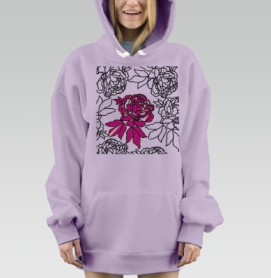 Шпион Пион, Hoodie Mjhigh Dig Mel, Fiolet, утепленная