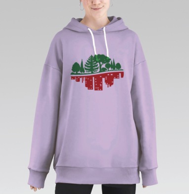 СИМБИОЗ, Hoodie Long Oversize Fiolet