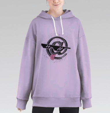 Символ.собачка, Hoodie Long Oversize Fiolet