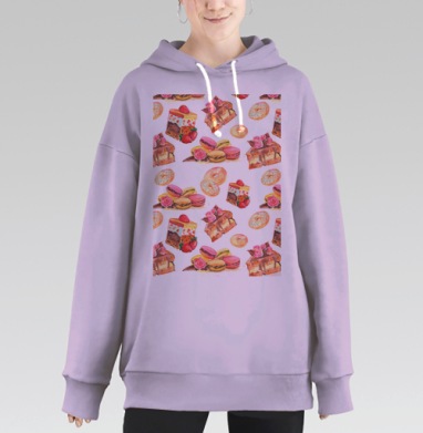 Сладкий десерт, Hoodie Long Oversize Fiolet