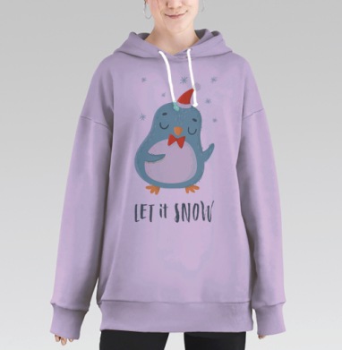 Снежно, Hoodie Long Oversize Fiolet