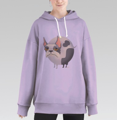 Собака-шар, Hoodie Long Oversize Fiolet