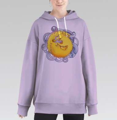 Солнечный пес, Hoodie Long Oversize Fiolet