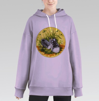 Старые кеды, Hoodie Long Oversize Fiolet