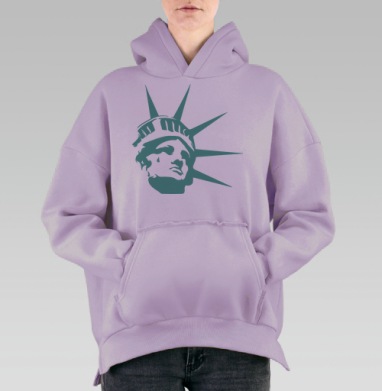 СтатуяСвободы, Hoodie Oversize Fiolet, утепленная
