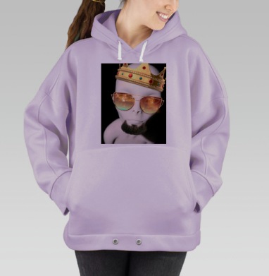 Стильный король в очках с бородой эффектные аксессуары, Hoodie Oversize Fiolet