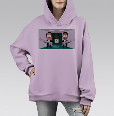Стражи галактики, Hoodie Mono Fiolet, оверсайз, утепленная