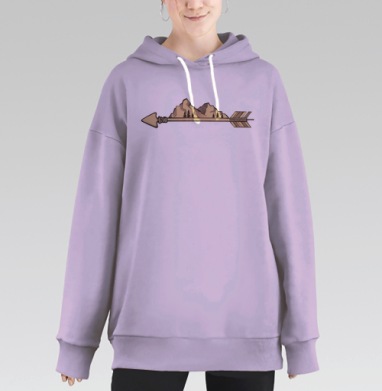Стрела, Hoodie Long Oversize Fiolet