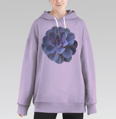 Суккулент, Hoodie Long Oversize Fiolet