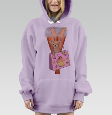 Сумочка с собакой и капкейками Сумочка с собакой и капкейками, Hoodie Mjhigh Dig Mel, Fiolet, утепленная