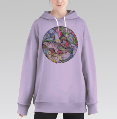 Свадебный круг, Hoodie Long Oversize Fiolet