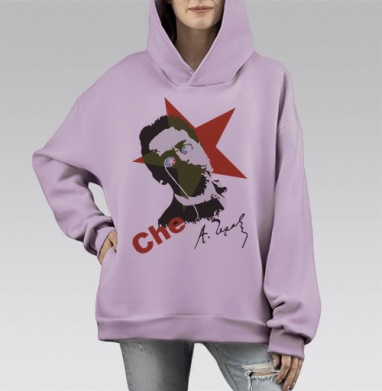 Театральная революция, Hoodie Mono Fiolet, оверсайз, утепленная