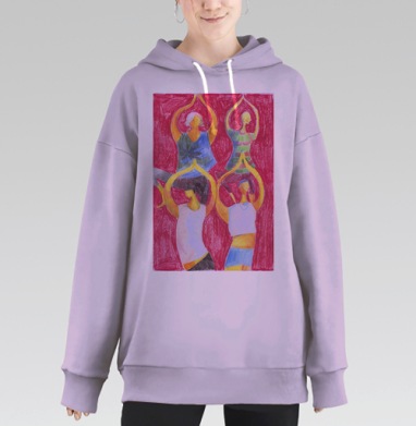 Тетечки йожатся, Hoodie Long Oversize Fiolet