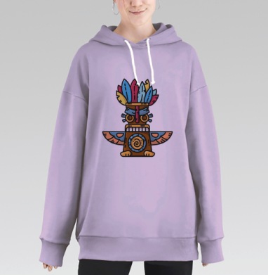 Тотемный идол, Hoodie Long Oversize Fiolet