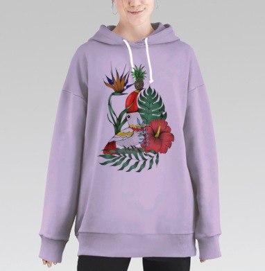 Тропический Тук, Hoodie Long Oversize Fiolet