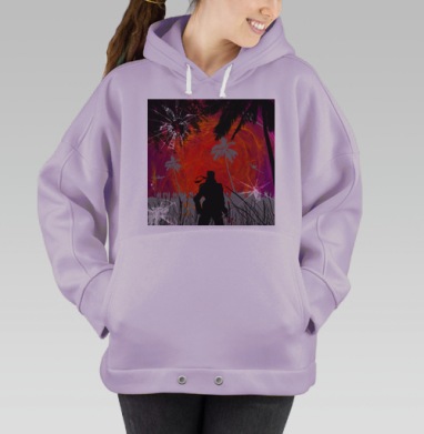 Вьетнамская война Ночь Сражение Герой, Hoodie Oversize Fiolet