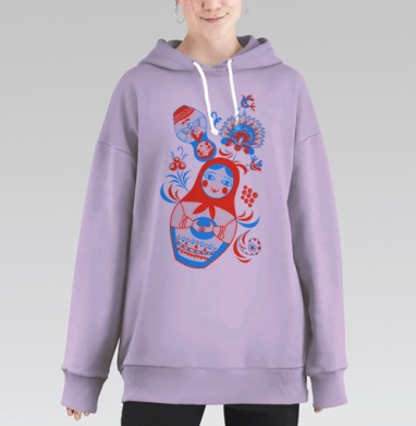 Весёлые матрёшки, Hoodie Long Oversize Fiolet