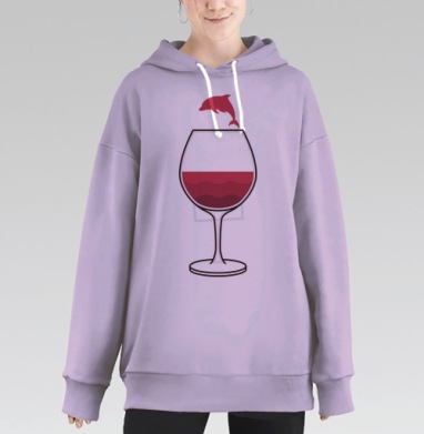 Винный дельфин, Hoodie Long Oversize Fiolet