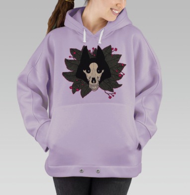 ВОЛЧЬЯ ЯГОДА, Hoodie Oversize Fiolet