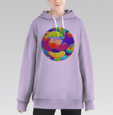 Всплески весны, Hoodie Long Oversize Fiolet