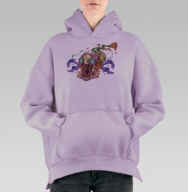 Вторая, Hoodie Oversize Fiolet, утепленная