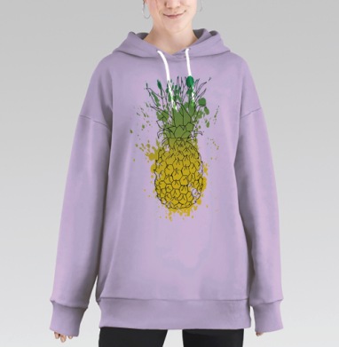 Взрывной ананас, Hoodie Long Oversize Fiolet
