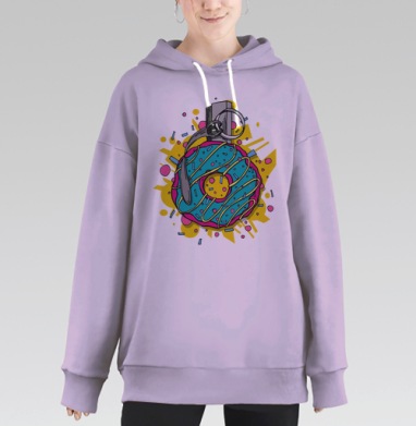 Взрывной пончик, Hoodie Long Oversize Fiolet