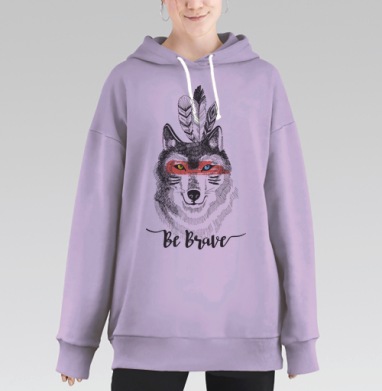 Храбрый пес, Hoodie Long Oversize Fiolet