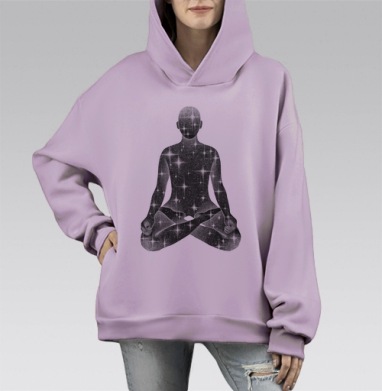 Я - ТО, Hoodie Mono Fiolet, оверсайз, утепленная