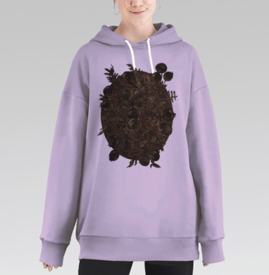 Ягоды, Hoodie Long Oversize Fiolet