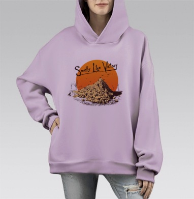 Гора из черепов: Запах Победы, Hoodie Mono Fiolet, оверсайз, утепленная