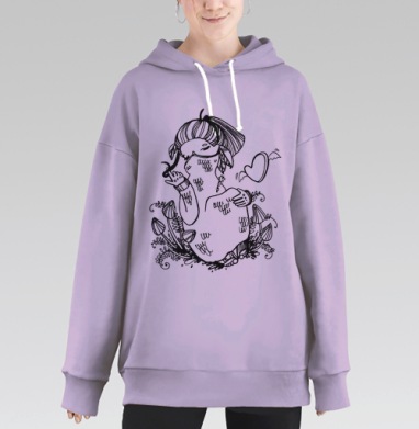 Застесняли, Hoodie Long Oversize Fiolet