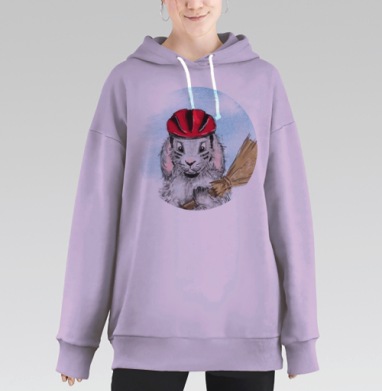 Зайка Бо-Бояка, Hoodie Long Oversize Fiolet