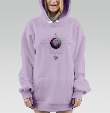 Зооглитч. Медведь, Hoodie Mjhigh Dig Mel, Fiolet, утепленная