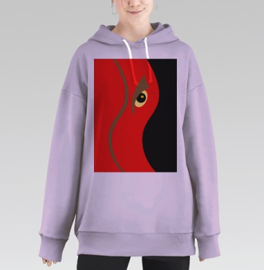 Абстракция на японскую тему, Hoodie Long Oversize Fiolet