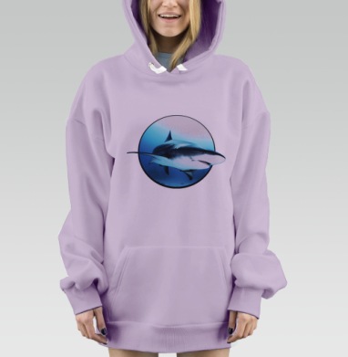АкулАНА на глубине, Hoodie Mjhigh Dig Mel, Fiolet, утепленная
