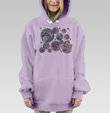 Аквариум, Hoodie Mjhigh Dig Mel, Fiolet, утепленная