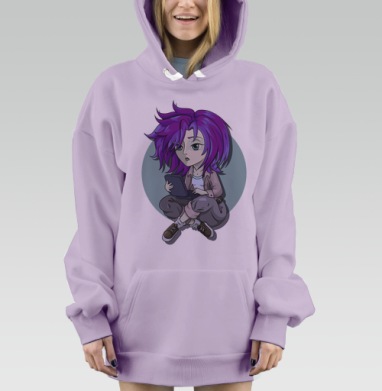 Amethyst reANIMEtion / Аметистовая реанимация аниме, Hoodie Mjhigh Dig Mel, Fiolet, утепленная