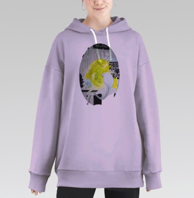 Ангел свет мой хранитель, Hoodie Long Oversize Fiolet