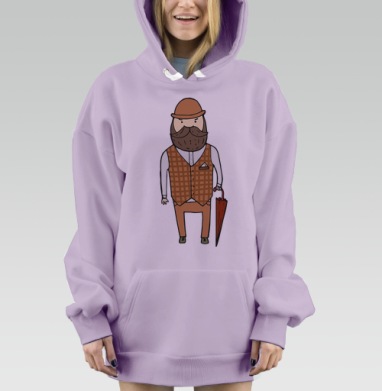 Английский джентльмен, Hoodie Mjhigh Dig Mel, Fiolet, утепленная