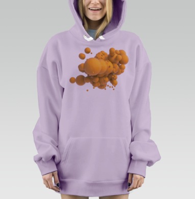 Апельсин, Hoodie Mjhigh Dig Mel, Fiolet, утепленная