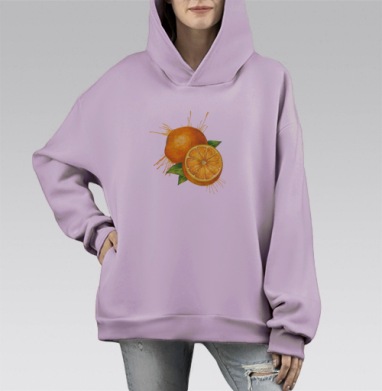Апельсинка, Hoodie Mono Fiolet, оверсайз, утепленная