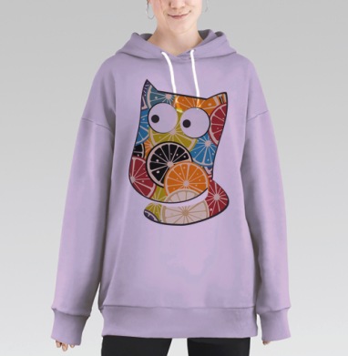 Апельсиновый котик, Hoodie Long Oversize Fiolet