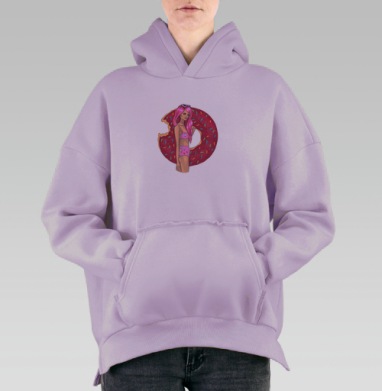 Август, Hoodie Oversize Fiolet, утепленная